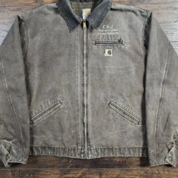Vintage Y2K Carhartt J97 Detroit Jacket Blanket Lined Chocolate Brown Size 3XL - Picture 1 of 11